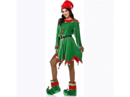 Fantasia De Elfo De Natal Para Mulheres, Conjunto Completo Para Festa De Natal, Adulto, Ajudante De Papai Noel, Fantasia Olysi Shop