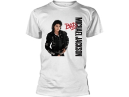 T-Shirt MICHAEL JACKSON Bad Branca M