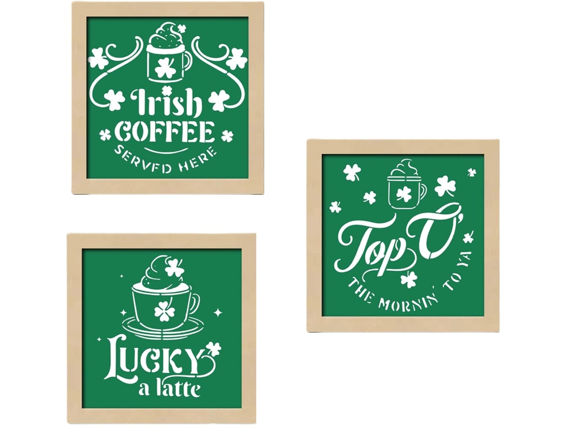 Conjunto De 3 Porta-retratos Para O Dia De São Patrício - Decoração Elegante Para Mesa.