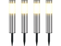 Luzes Externas Movidas A Energia Solar, Aço Inoxidável, À Prova Dágua, Ip65, Luzes De Jardim Led Para Pátio, Gramado, Jardim, Gra Aquaforge