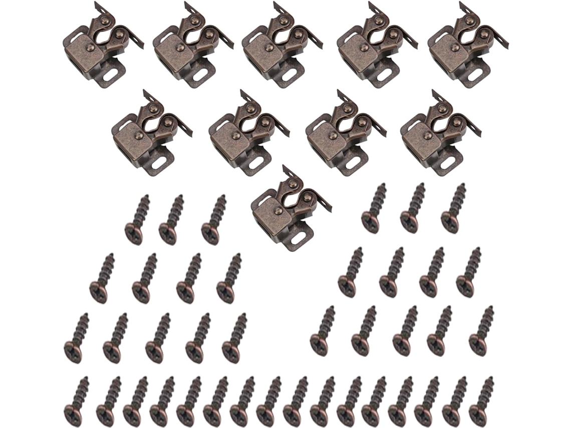 Conjunto De 10 Travas Para Porta Armário, Trava Dupla Com Fecho