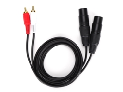 Aetheria cabo Xlr Fêmea Duplo para Rca Macho Duplo, Cabo de Áudio Balanceado com Blindagem de Cobre