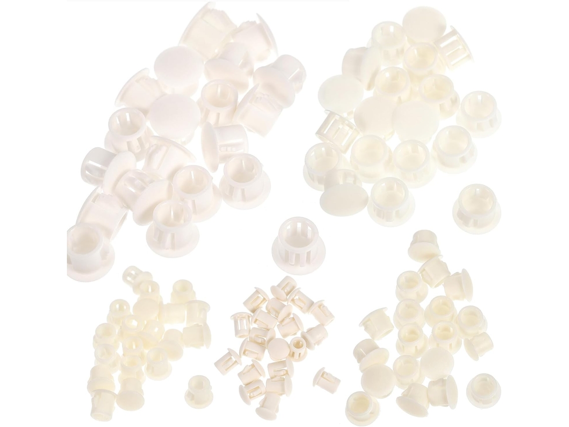 Kit Com 100 Peças De Tampões Nylon Para Móveis, Capas Para Parafusos, Design Redondo, Duráveis Para Painéis Decorativos