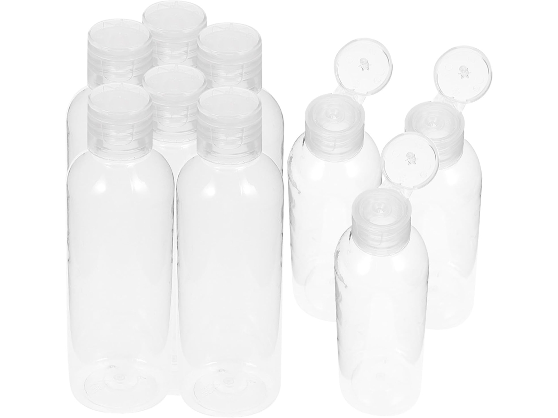 Conjunto De 10 Frascos Reutilizáveis E À Prova De Vazamentos Para Shampoo