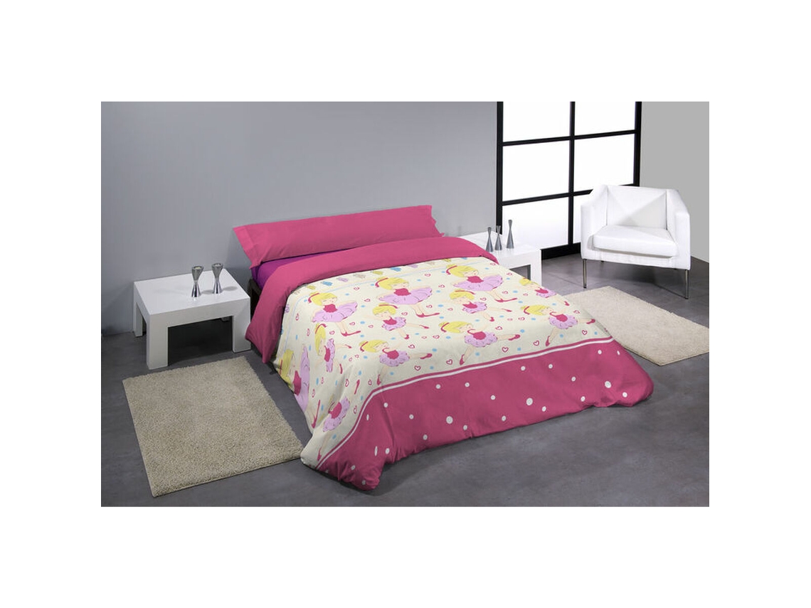 Conjunto de capa de edredom HOSTELINE BAILA (Cor de Rosa)