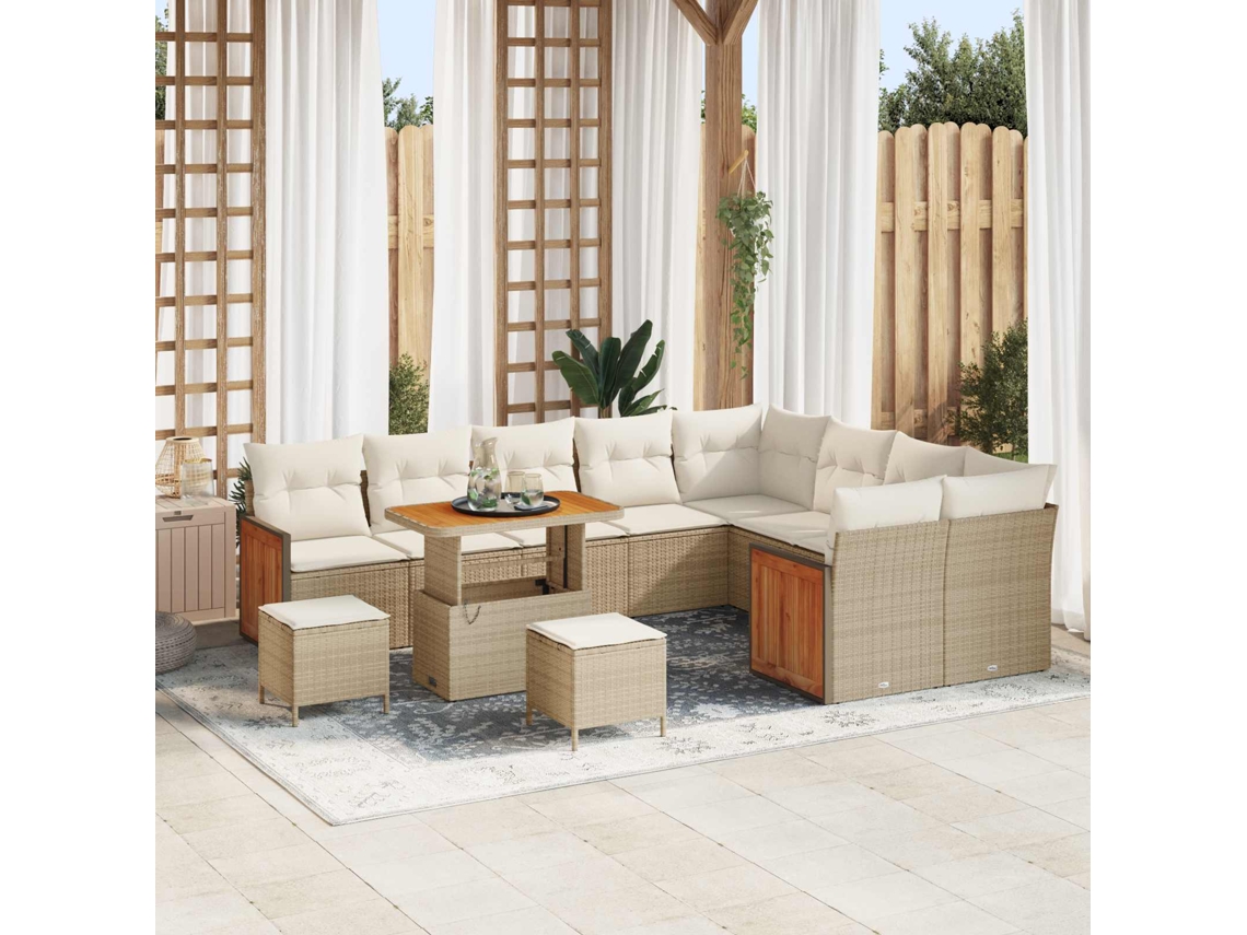 Vidaxl Conjunto De Sofá De Jardim 12 Unid. 12-número De Lugares