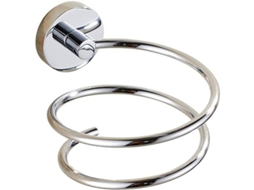Porta Secador De Cabelo De Parede Em Aço Inoxidável 304 Cromado Resistente Ao Calor E Durável Para Banheiro