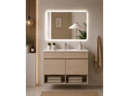 Móvel De Casa De Banho Suspenso Com Lavatório Extraplano Origenbath Nebari Sem Espelho 60x35 Cm Estepa