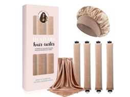 Cachos Sem Calor, Para Todos Os Tipos De Cabelo, Inclui Fita Touca Cáqui Hexinyigjly