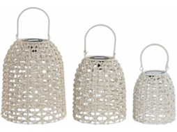 Conjunto de Lanterna ITEM Ratan Sintético LED (Outlet Caixa Aberta - 3 Set Solar)  