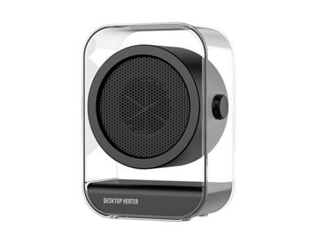 Aquecedor De Mesa, Aquecedor Doméstico Compacto Com Ventilador, Aquecedor Elétrico Portátil De Aquecimento Instantâneo (preto)