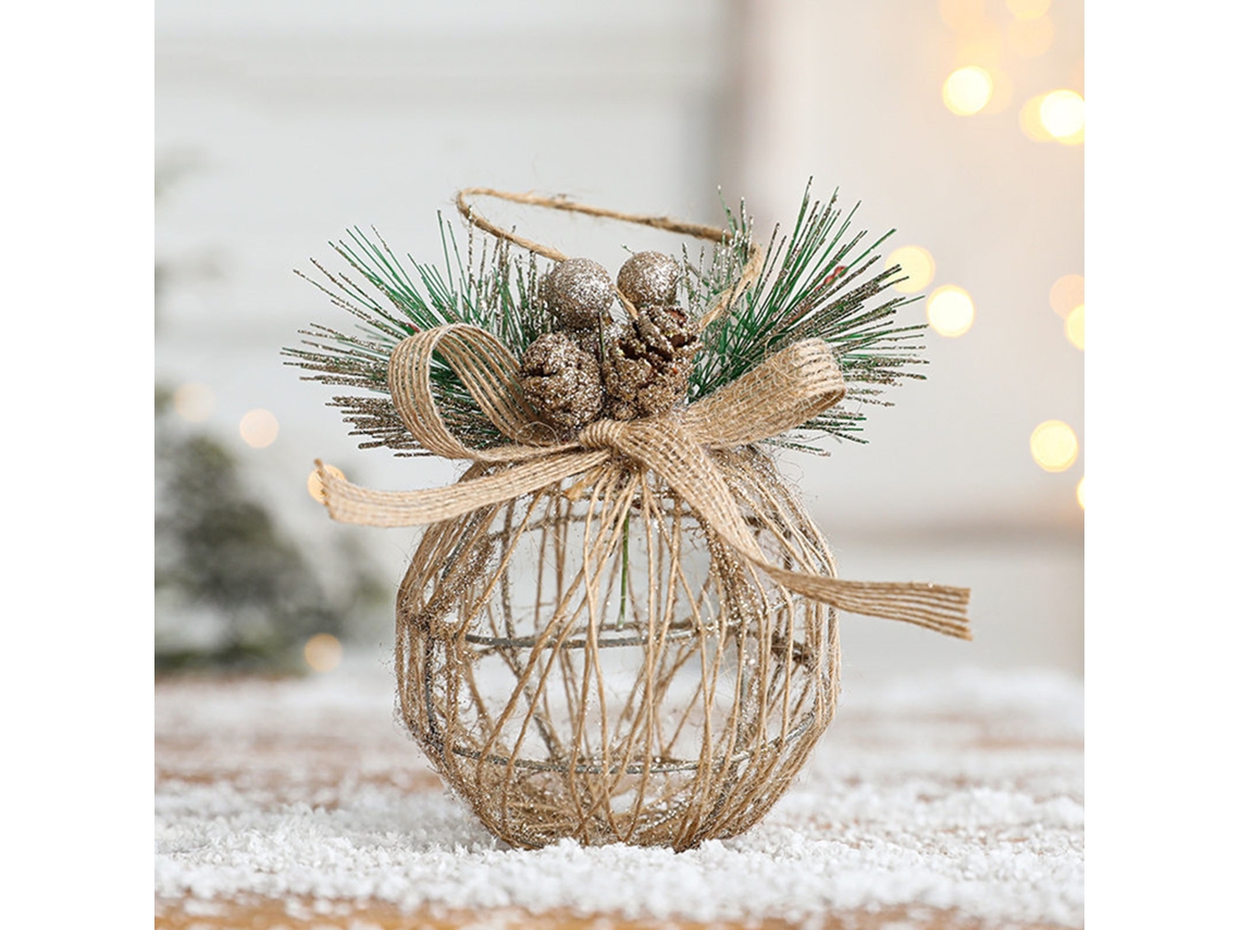 Laxiscreed Bola De Natal De 8cm Em Ferro Com Desenho De Champagne Para Decoração Festiva