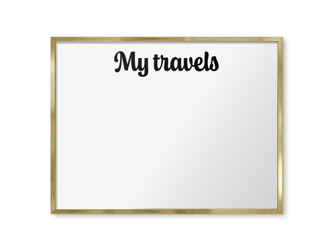 Magnetic Board My Travels For The Living Room Espelharte (80x60 Cm)