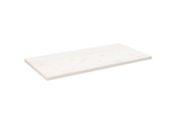 Vidaxl Tampo De Mesa Retangular 110x60x2,5 Cm Pinho Maciço Branco