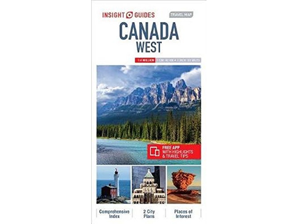 Livro Insight Guides Travel Map Canada West de Insight Guides (Inglês)