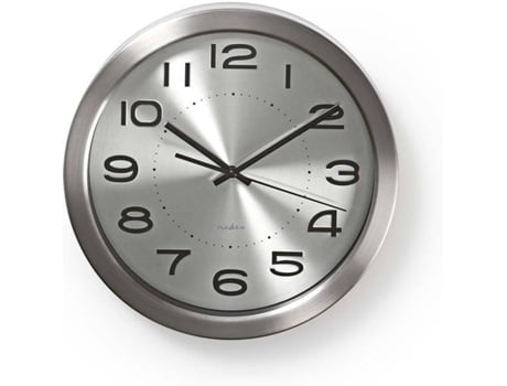 Relógio de Parede NEDIS Aço inoxidável CLWA010MT30SR 300 mm