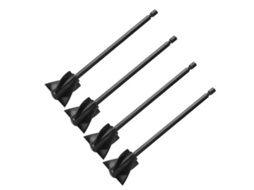 Conjunto de 4 pás reutilizáveis para mistura de resina com 5 lâminas e acessório para furadeira para misturador de tinta epóxi.