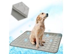Manta Refrescante, em Seda Gelada, para Cães, Autorefrescante, Lavável, 71x56 Cm, Cinza AQUAFORGE