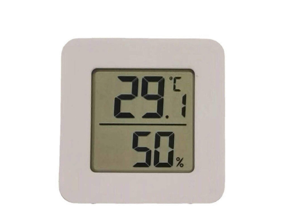 Termómetro Higrómetro Digital Lcd Com Sensor, Medidor De Temperatura E Humidade Para Interior, Em Abs - Elysve