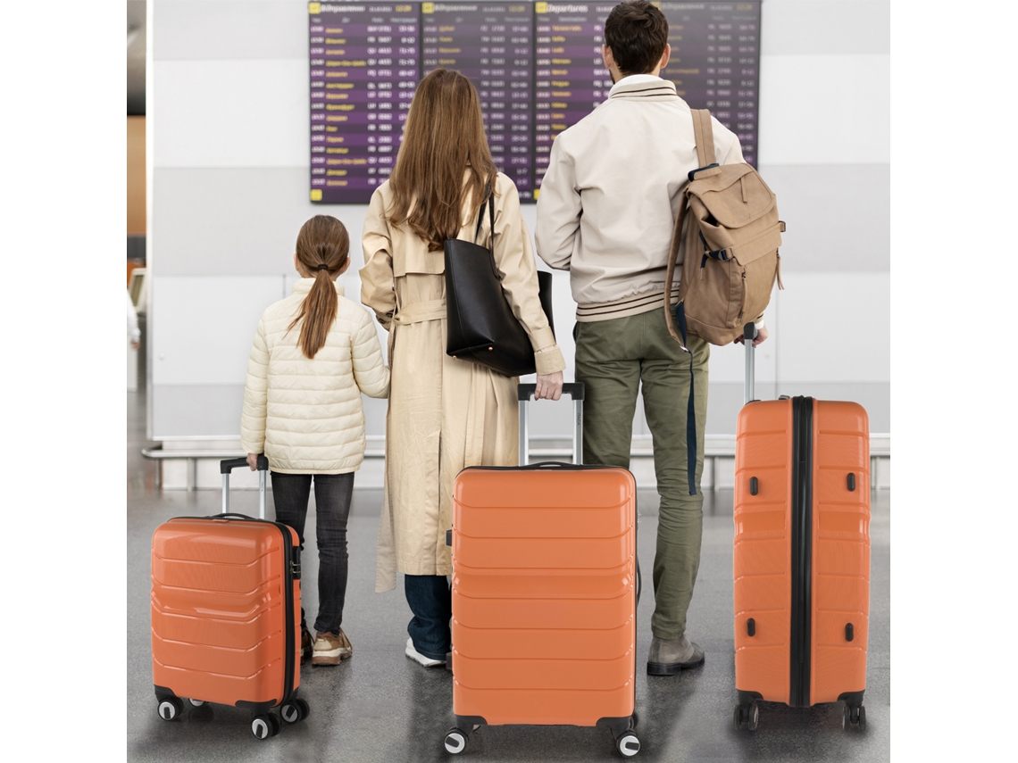 Conjunto de Malas Pp ITACA Bristol Laranja Hard Suitcase Set 49X75X29 Cm 94L