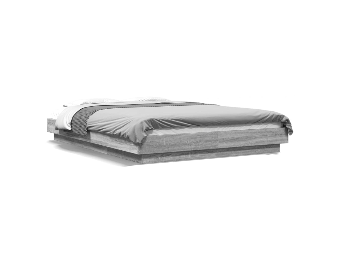 Estrutura de Cama MAISON EXCLUSIVE Derivados de Madeira Cinzento Sonoma (120x190 cm)