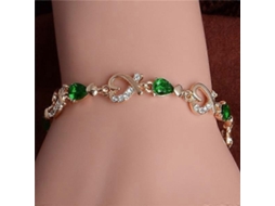 Moda Feminina Pulseira De Cristal Verde Nostalgia88