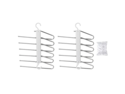 2pcs Rack Dobrável para Calças Branco S/MARCA