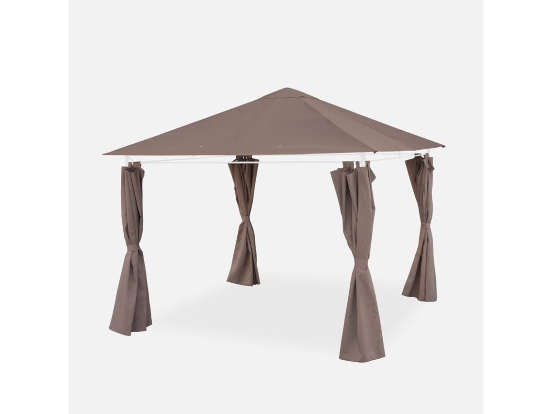 Conjunto Completo de Cobertura e Cortinas para a Pérgula Elusa 3X3 M Cobertura para Pérgula de Substituição Cobertura de Substituição