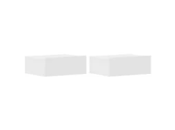 Floating Nightstand, Floating Nightstands Vidaxl Branco Madeira Processada (n/a)