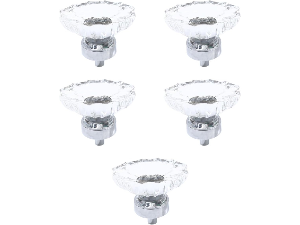 Angoily 5 Peças Puxador De Cristal Artificial Para Gaveta, Armário, Substituição Para Casa