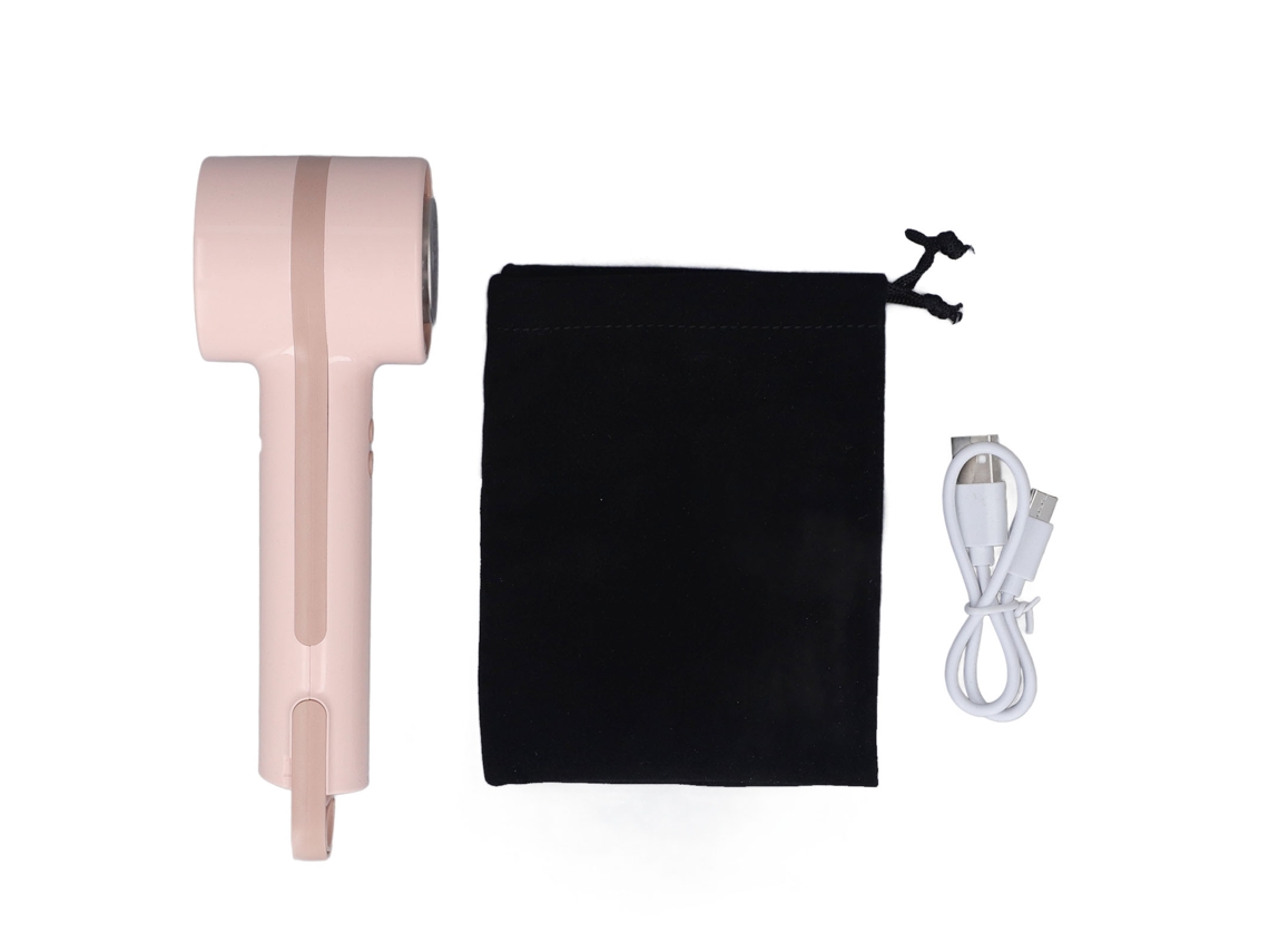 Ventilador Portátil Usb Recarregável Rosa Com Compressão Fria
