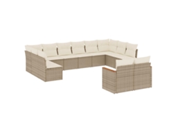 Garden Sofa Set, Garden Sofa Sets Vidaxl Bege Rattan / Vime (n/a)