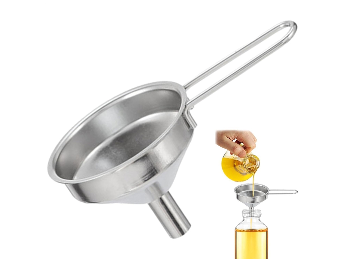 Mini Funil De Aço Inoxidável Para Transferência