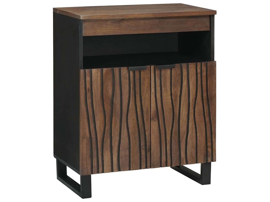 Vidaxl Buffet Castanho 60 X 33 X 75 Cm Madeira De Mangueira Maciça