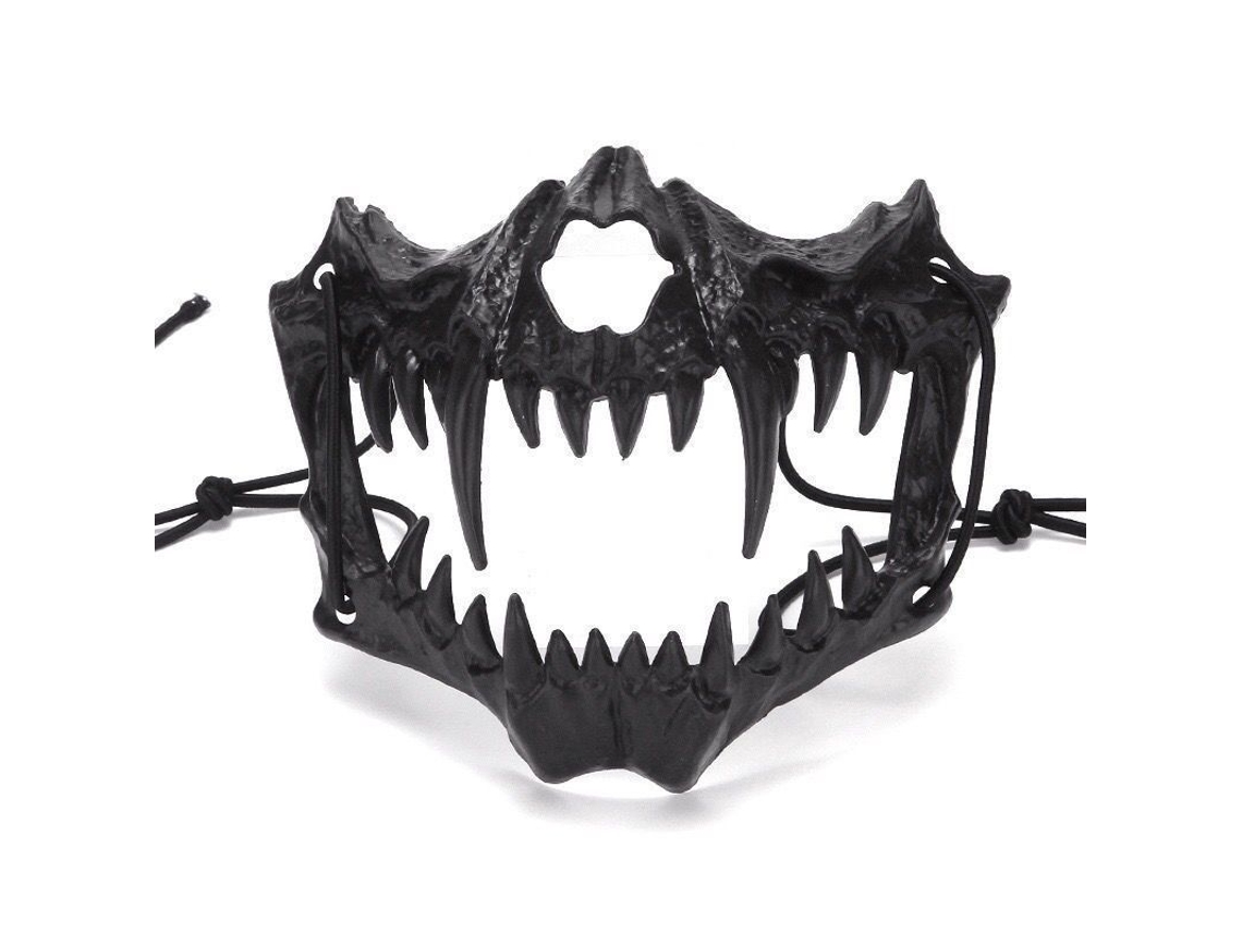 Mscara De Esqueleto Branco De Halloween, Acessrios Festivos Vestido