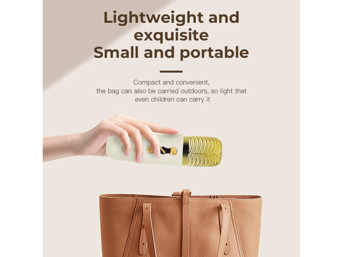 Mini Máquina De Karaokê Para Adultos, Caixa De Som Portátil Bluetooth Com 2 Microfones Sem Fio, 14 Modos De Luz, Brinquedo Ideal P Aquaforge