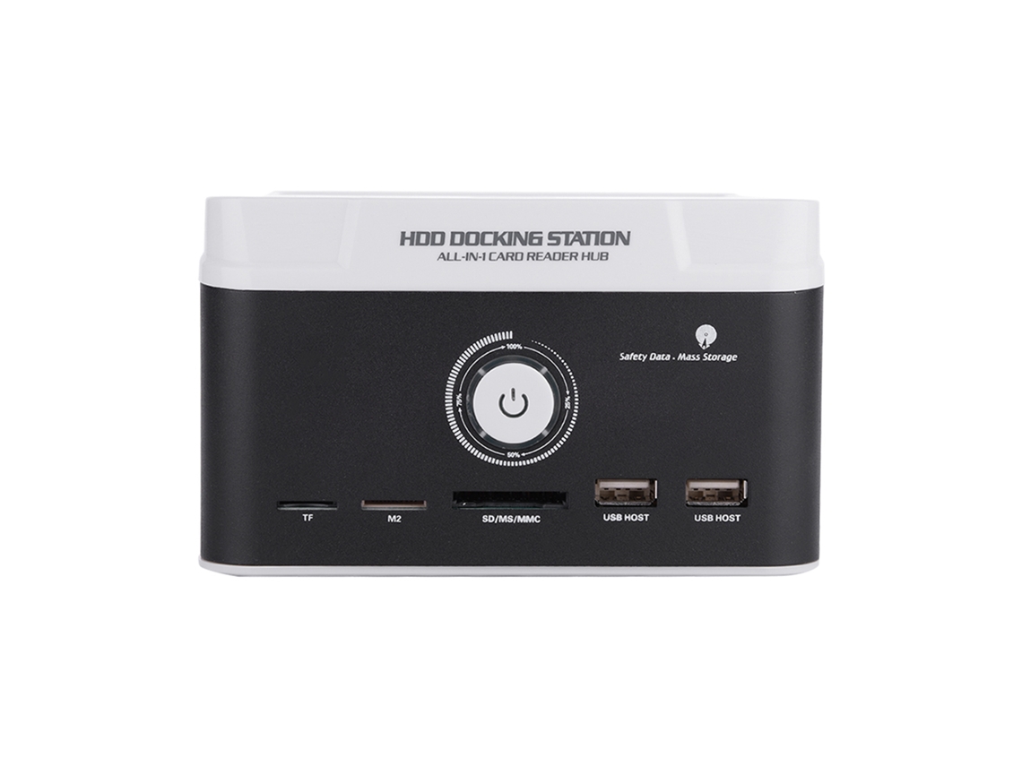 Estação De Docking Para Disco Rígido (hub Usb3.0 Leitor De Cartões Com Dois Compartimentos)