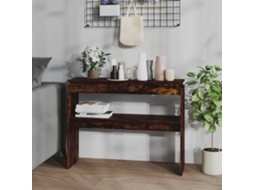 Vidaxl Mesa Consola 102x30x80 Cm Derivados De Madeira Carvalho Fumado