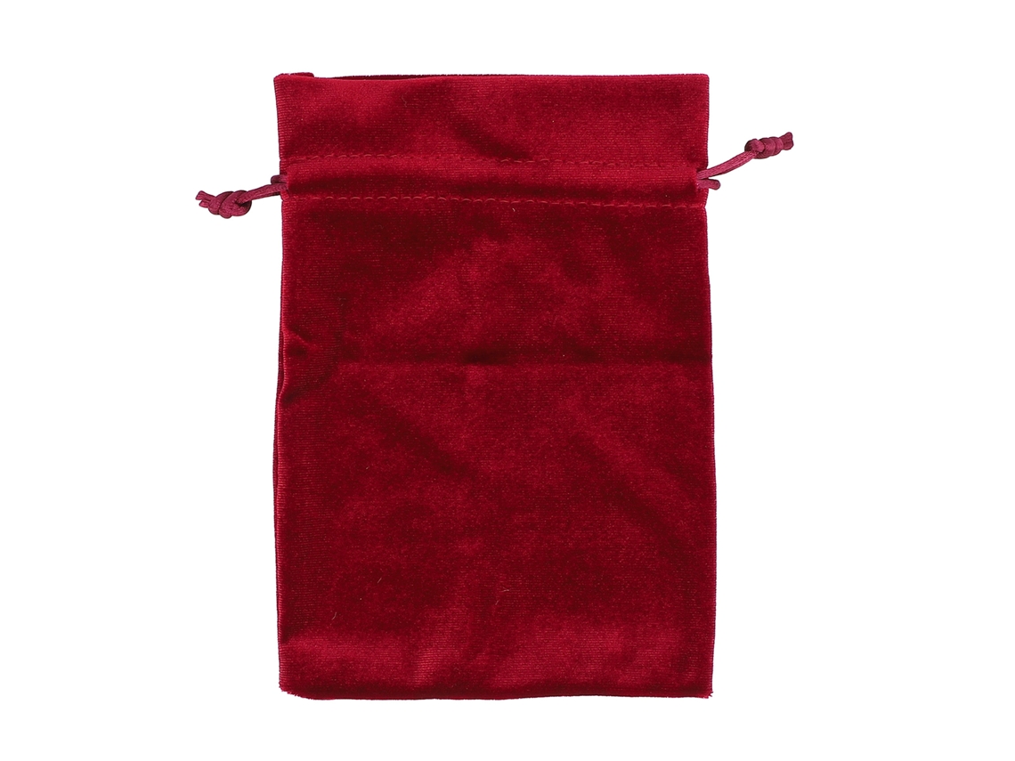 5pcs Bolsa De Regalo De Terciopelo Suave Con Cordón Para Joyería, Pulseras Y Dados Rojo