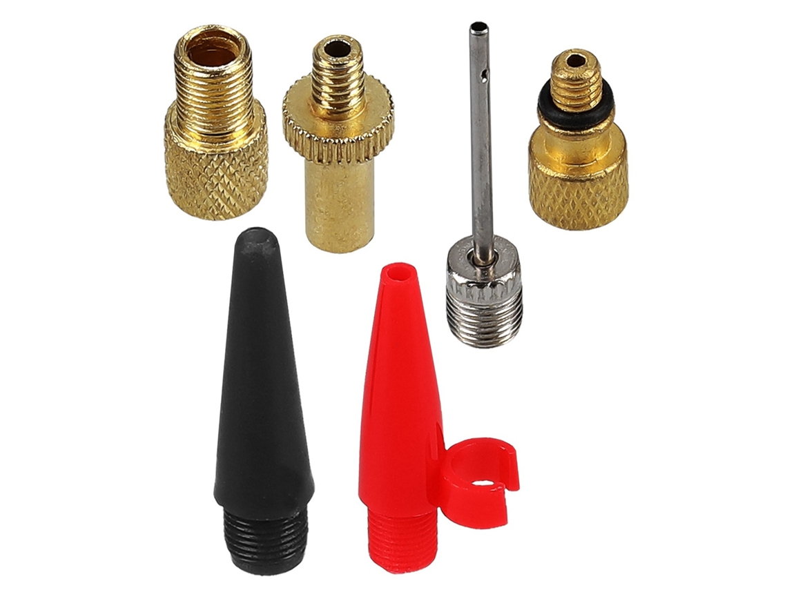 Conjunto de 6 Bicos para Bicicleta e Bomba. BRILVIBERA