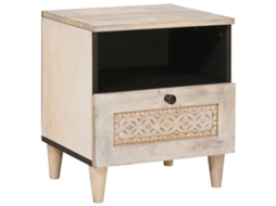 Vidaxl Armário De Cabeceira Branco 40 X 33 X 46 Cm