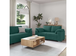 Vidaxl Sofá 3 Pcs Verde Escuro 219 X 80 X 82 Cm