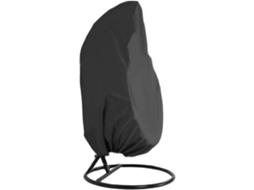 Capa Para Cadeira Ovo Suspensa, 210d Oxford Impermeável Com Proteção Uv, Resistente Ao Vento E Chuva, 115x190cm, Preta Btforus (1 Unidade)
