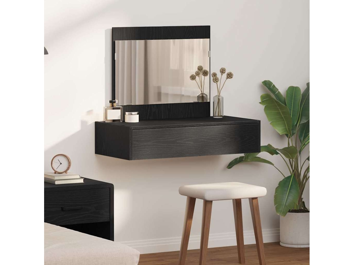Vidaxl Mesa De Vestir Preto 83 X 40 X 70 Cm Madeira Processada