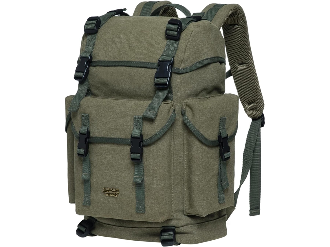 Mochila Transversal Vintage Para Caça E Trilhas, Unissex, 23,1 Litros, Em Lona Verde, Para Transporte E Organização Prática Dos Artigos Indicados