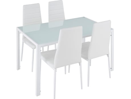Conjunto TECTAKE de Mesa TECTAKE e 4 Cadeira TECTAKE de Jantar Berlim