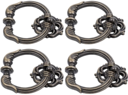 Puxadores De Gaveta Vintage Kichvoe 4com Argola Em Bronze Antigo, Ferragens De Liga Zinco Com Furo Único Para Armários