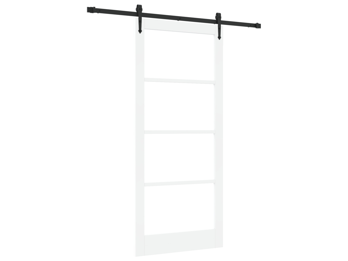 Porta Deslizante Com Jogo De Ferragens Vidaxl Branco Madeira (93 X 211 Cm)
