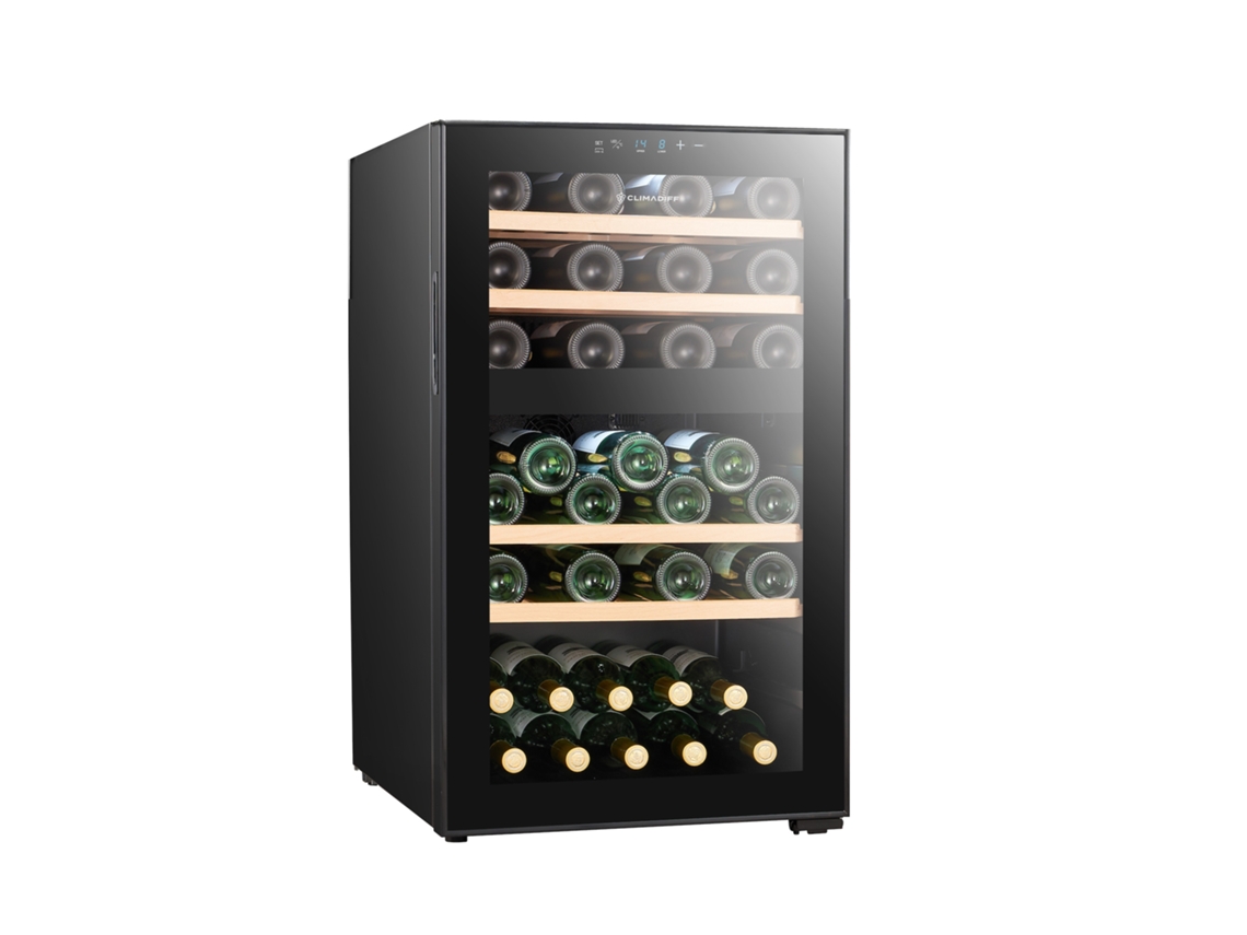 Cave De Vinho Climadiff Cepage52dzf (52 Garrafas 2 Zonas F Preto)