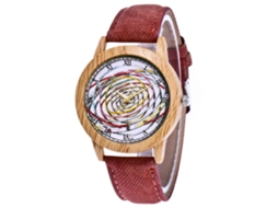 Relógio de casal Zhoulianfa Solar System com pulseira de lona e movimento de quartzo (marrom)